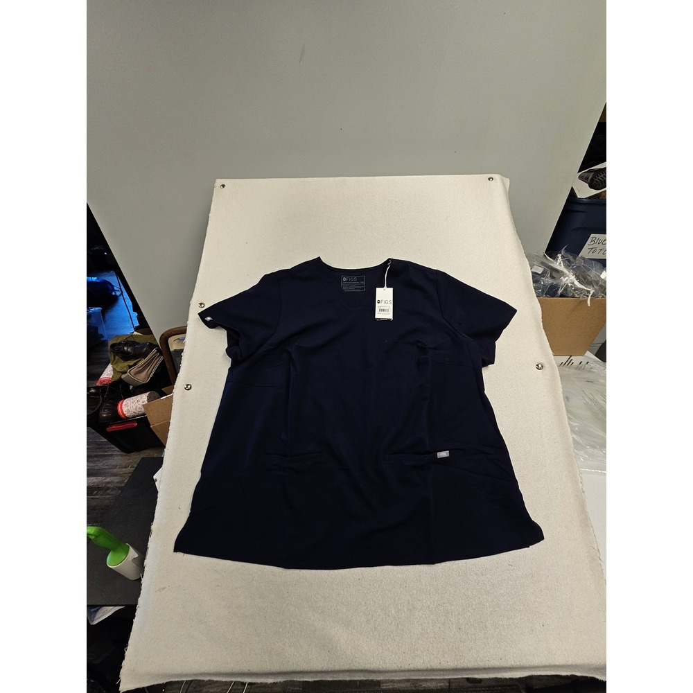 FIGS Casma Three-Pocket Scrub Top Navy Blue‎ Technical Collection 4XL 1SW100002